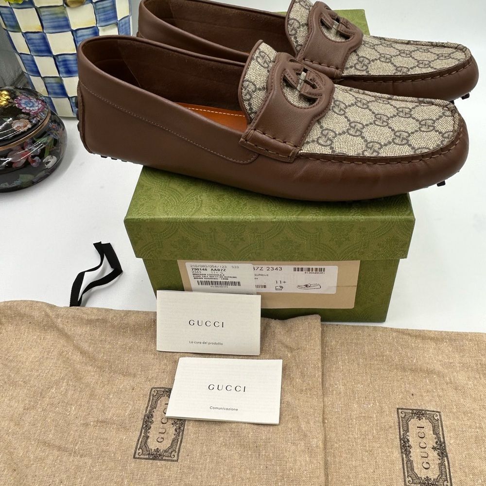 Men's Gucci Ayrton driver loafers size 11.5 made in Italy - Picture 11 of 11